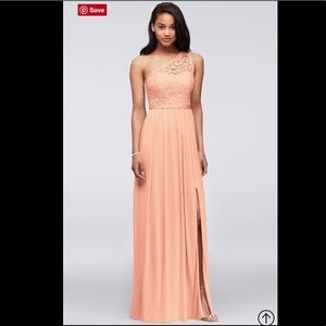 One Shoulder Lace Bridesmaid Dress